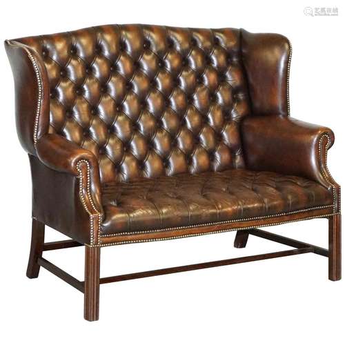 Mahogany Wood And Leather ArmChair English