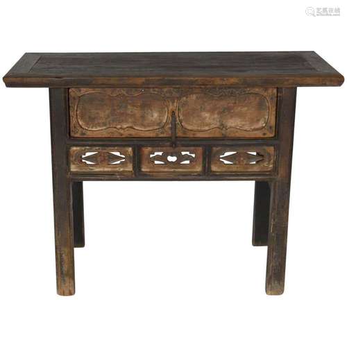 Chinese Elm Wood Table Qing