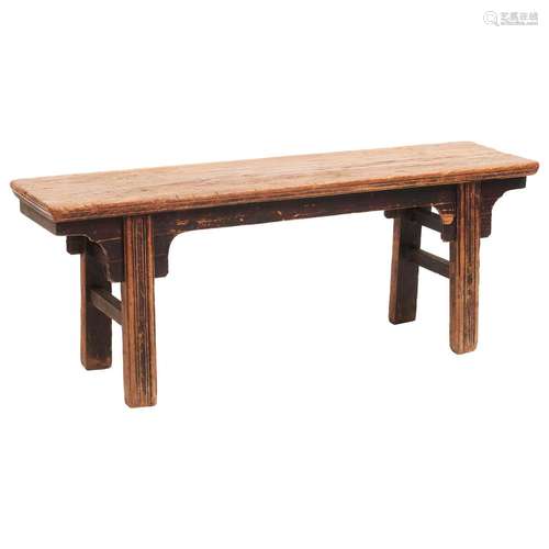 Chinese Pine Wood Bench Ming