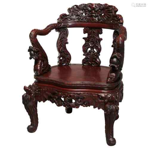 Chinese Hardwood ArmChair Qing