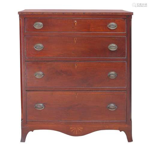 Mahogany Wood Chest Drawers American