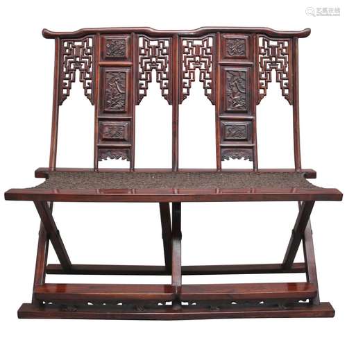 Chinese Hardwood Couple Chair Qing