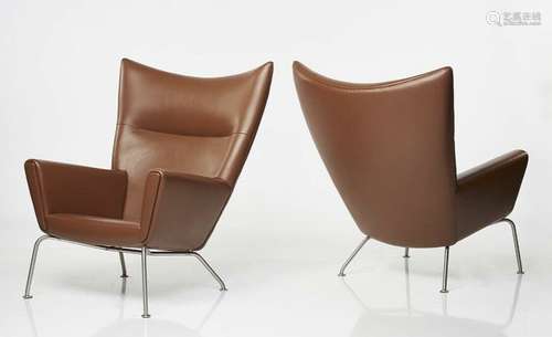 Hans J. Wegner Wing Chair Pair