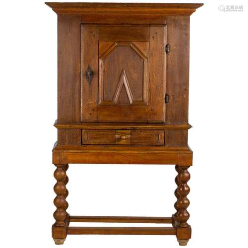 Oak Wood Cabinet Louis XIII