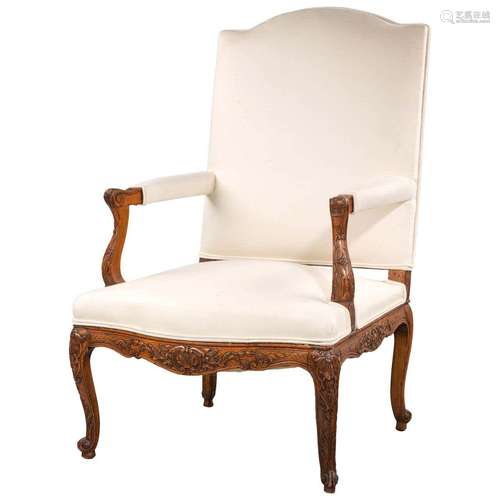 Valnut Wood ArmChair Louis XIV