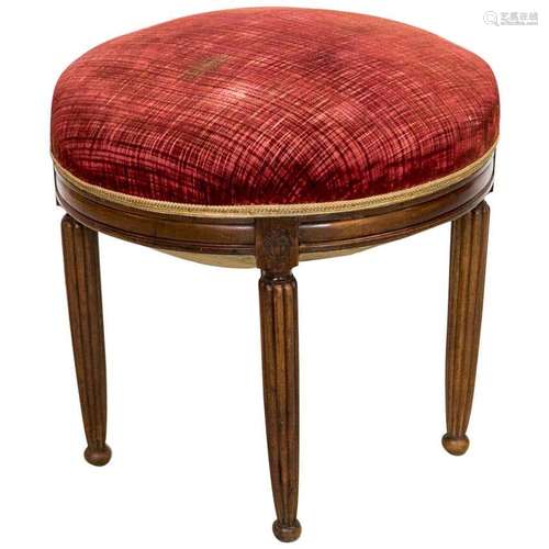 Mahogany Wood Seating Stool English