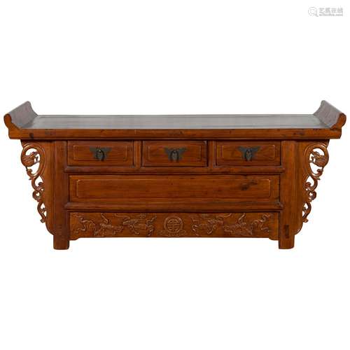 Chinese Elm Wood Cabinet Qing