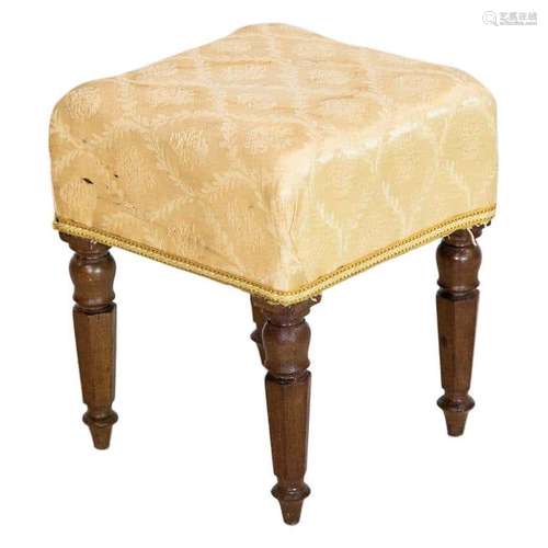 Mahogany Wood Seating Stool English