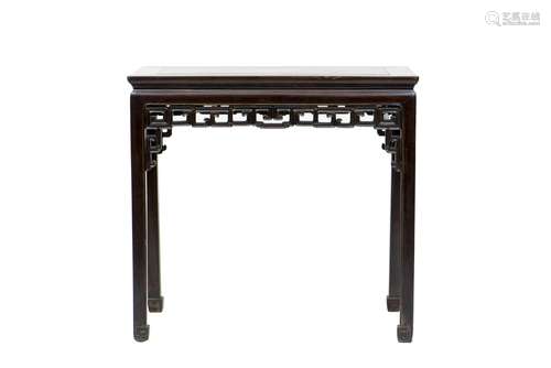 A CHINESE HONGMU SIDE TABLE, QING DYNASTY (Y)