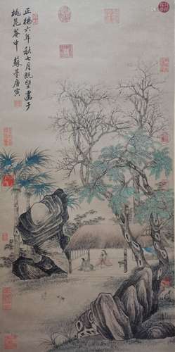 A Chinese landscape painting, Tangyin mark