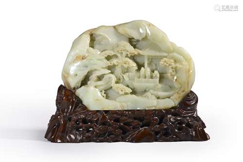 A Hetian jade carved ornament