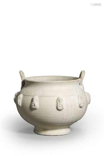 A Ding kiln porcelain double-eared censer