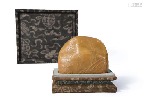 A bamboo patterned Tianhuang stone seal