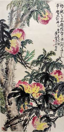 A Chinese Bird-and-flower painting, Lu Yifei mark