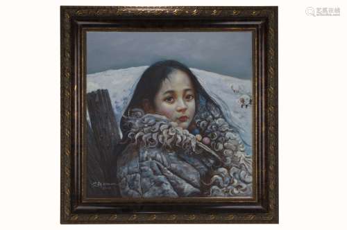 Ai Xuan, Tibet Girl Oil Painting