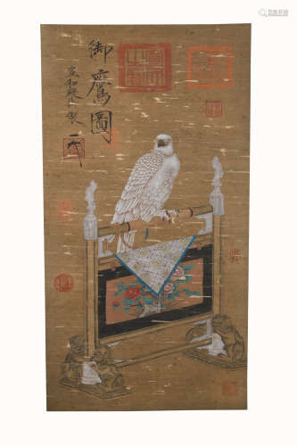 Royal Eagle Painting,Mark: ''Yi He Huan Yu Bi''