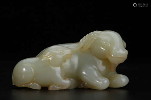 Ancient White Jade Beast Ornament