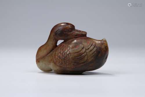 Ancient Jade Duck Pendant