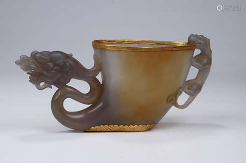 Gilt Silver Agate Cup