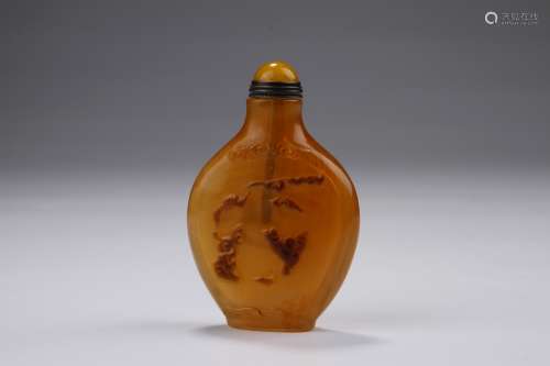 Qing Dynasty, Imitation Agate Snuff Bottle