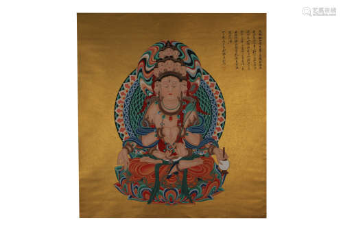 Grottoes Buddha Statue Painting