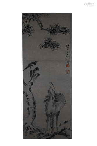 Ba Da Shan Ren, Deer Painting