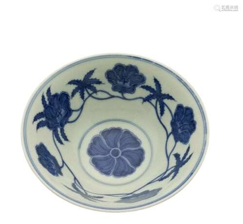 Chinese Blue and White Porcelain Bowl Chenghua Mark