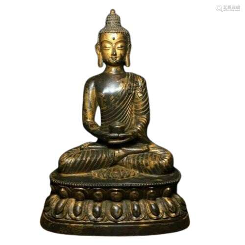 Chinese Gilt Bronze Buddha Figure Ming Dynasty