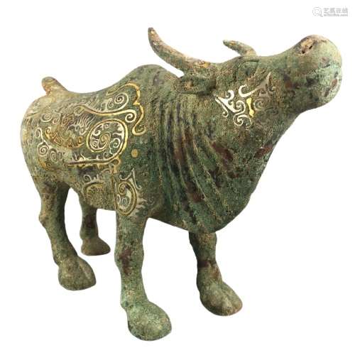 Chinese Bronze Ware Cattle Statue Ming Dynasty