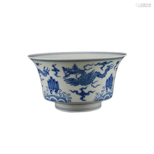 Chinese Blue and White Porcelain Bowl Chenghua Mark