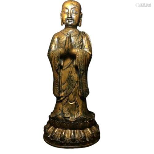 Chinese Gilt Bronze Buddha Figure Ming Dynasty