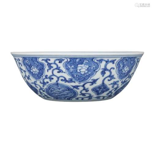 Chinese Blue and White Porcelain Bowl Chenghua Mark