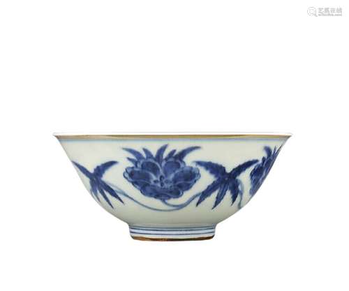 Chinese Blue and White Porcelain Bowl Chenghua Mark