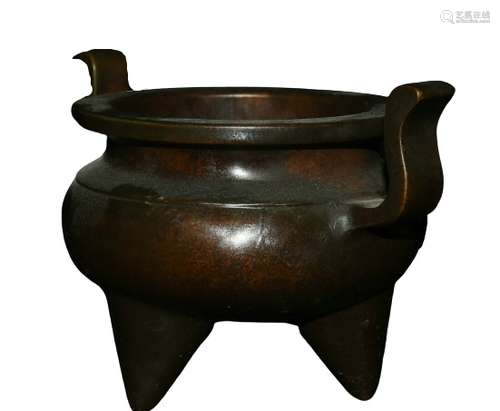 Chinese Bronze Incense Burner Censer Xuande Mark