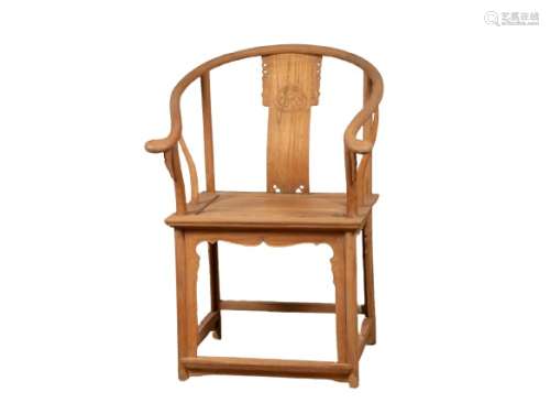 Chinese Elm Wood ArmChair Qing Dynasty