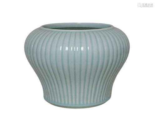 Chinese Light Blue Porcelain Jar Qianlong Mark