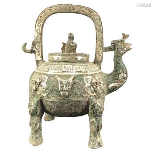 Chinese Silver And Bronze Teapot Ming Dynasty