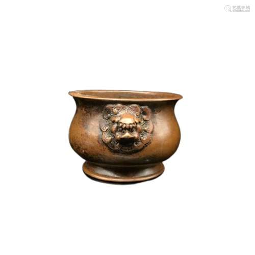 Chinese Bronze Incense Burner Censer Qing Dynasty