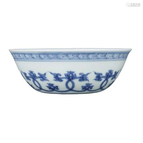 Chinese Blue and White Porcelain Bowl Chenghua Mark