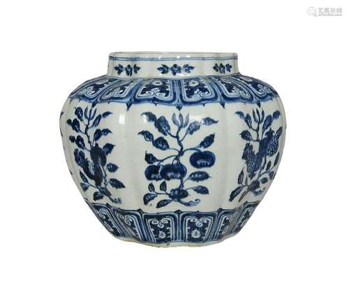 Chinese Blue and White Porcelain Jar Xuande