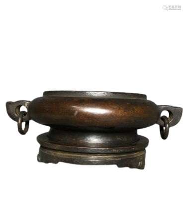 Chinese Bronze Incense Burner Censer Xuande Mark