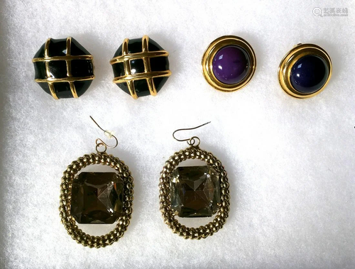 Three pairs of earrings