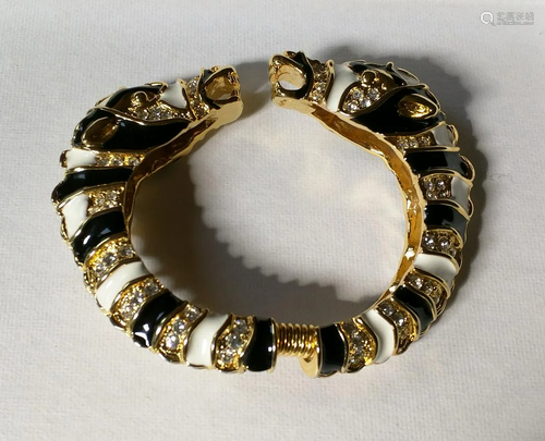 Enamel Bangle with stone