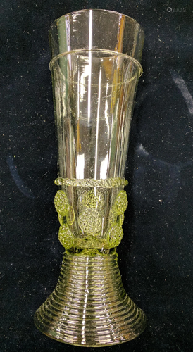 European Glass Cup with Decoration.