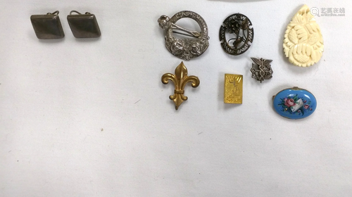 Silver clip earrings and others