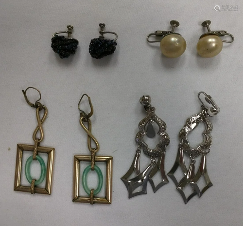 Four (4) Pairs of Earrings