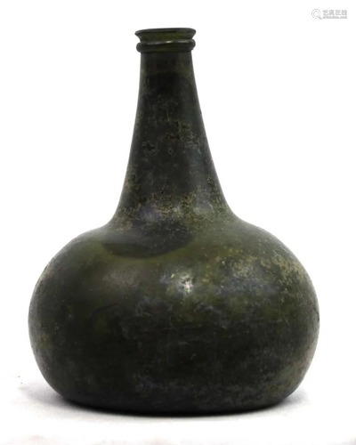 18 Century green glass Wine bottle