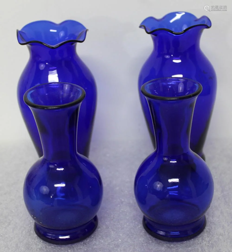 Two Pairs Colored Glass Vase