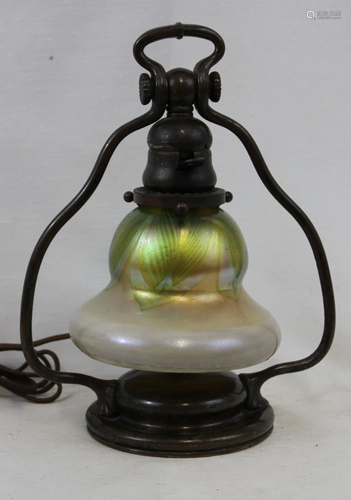 Tiffany Studios Desk Lamp and Favril Shade