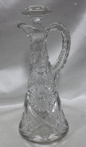 Crystal Glass Decanter with Stopper.